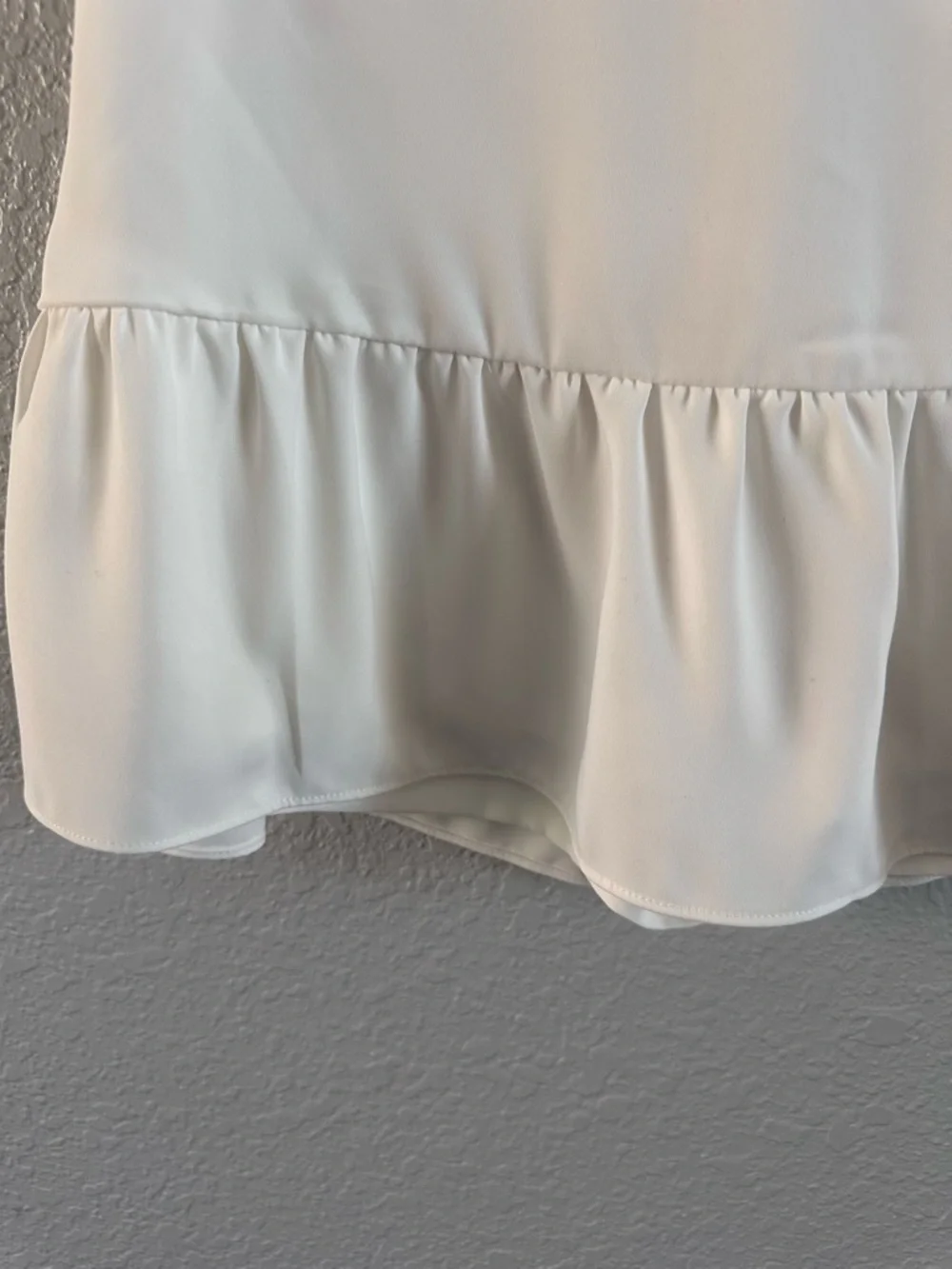 Amanda Uprichard White Ruffle Mini Skirt Size S Flowy Flare Hem Feminine